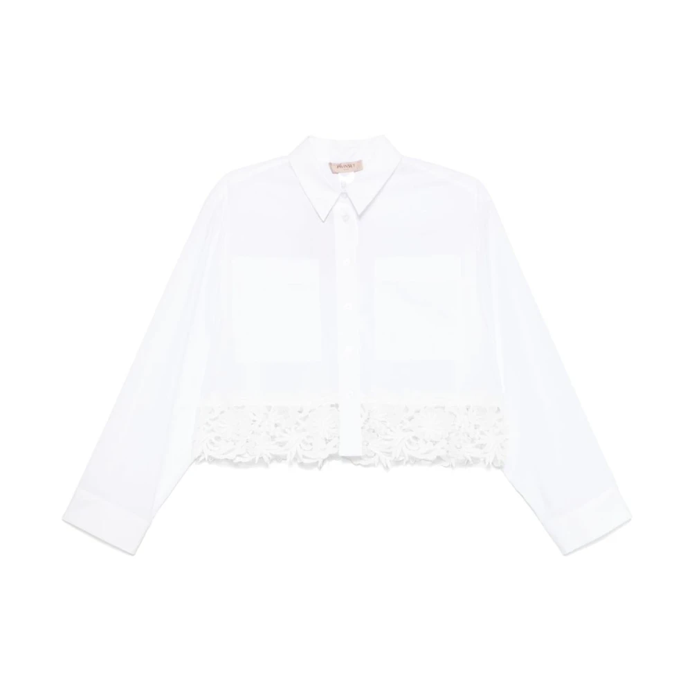 Twinset Witte Katoenen Overhemd Stijlvolle Pasvorm White Dames