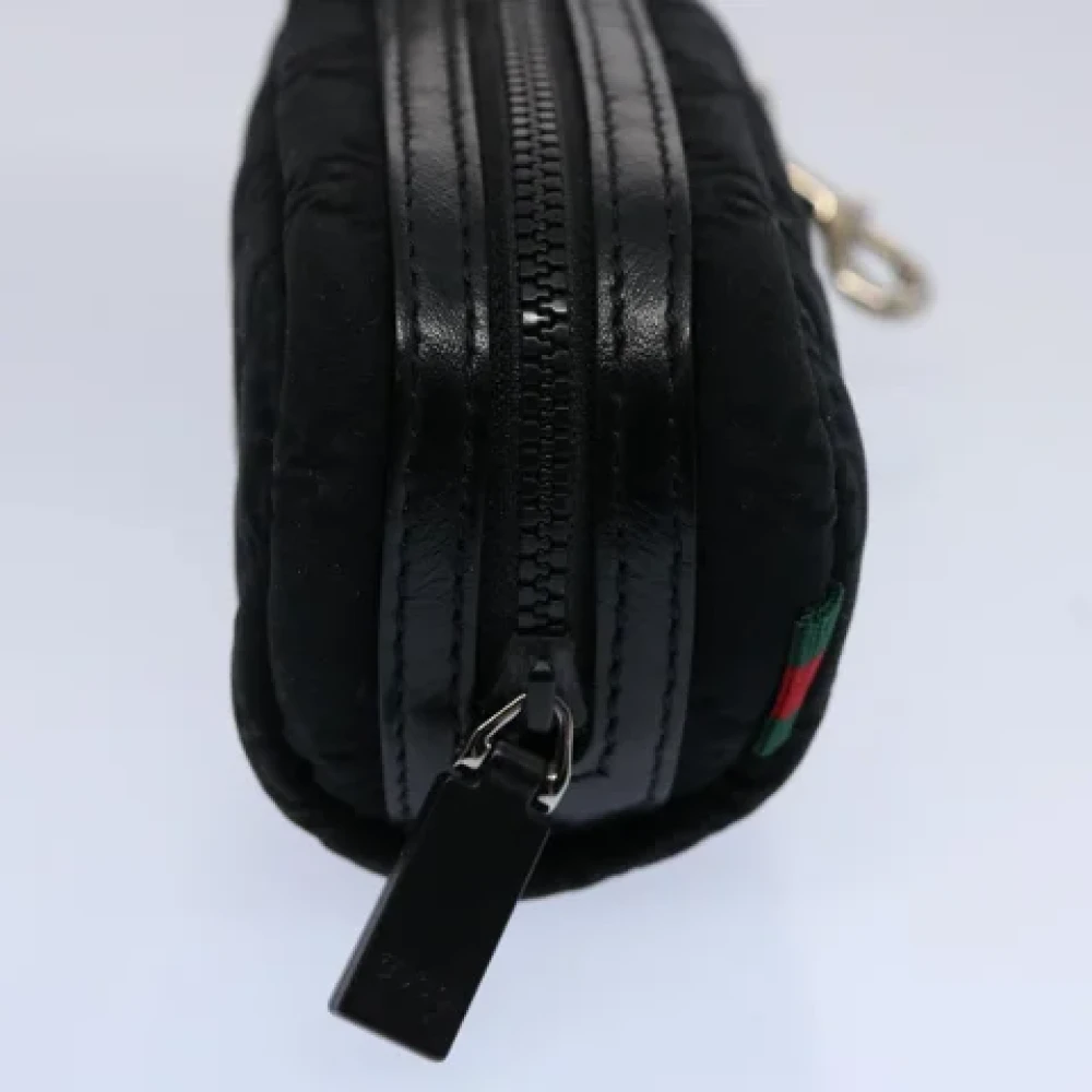 Gucci Vintage Pre-owned Canvas pouches Black Dames