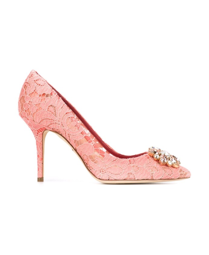 crystal-pink-pointed-heel-shoes