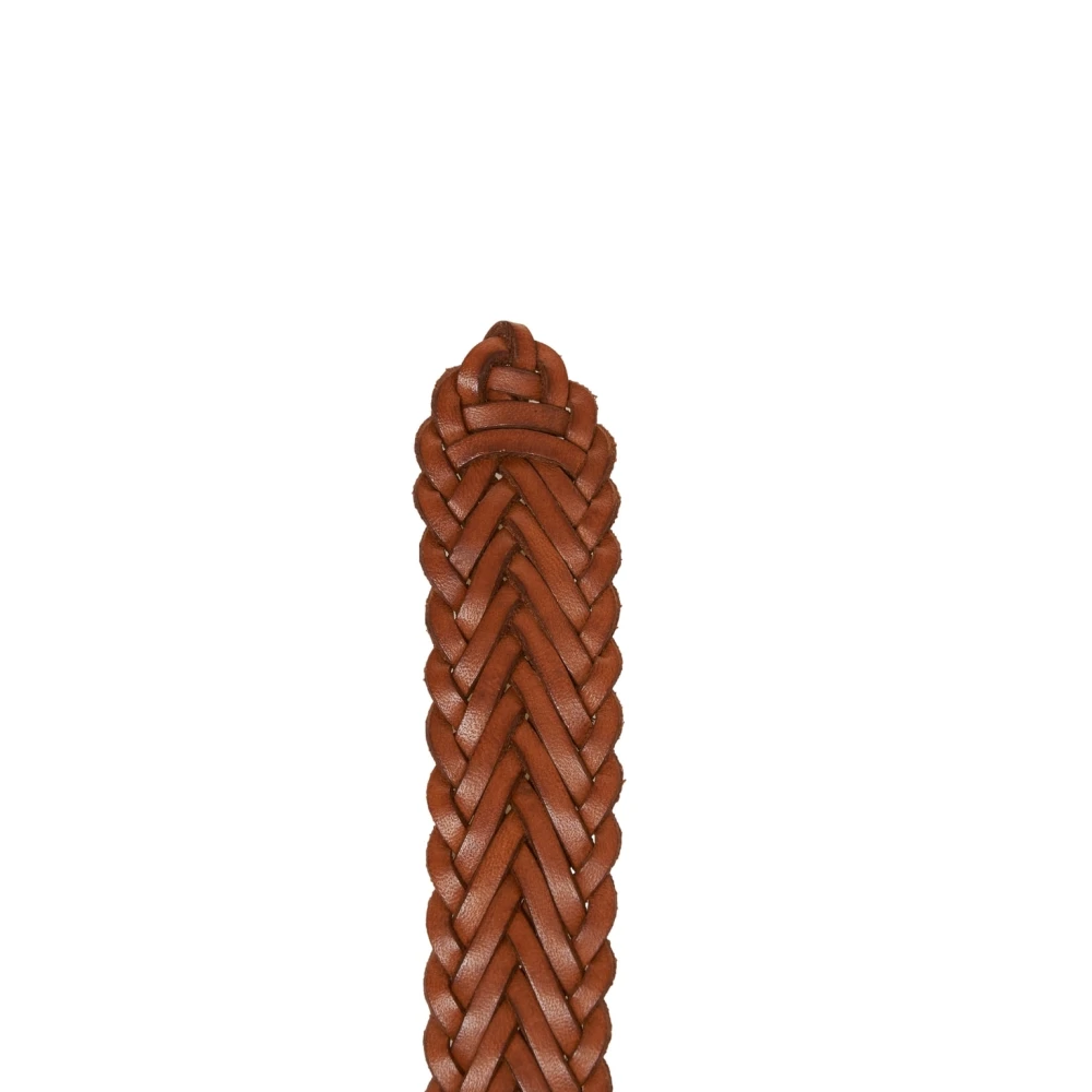 Orciani Bruine Gevlochten Leren Riem Brown Dames