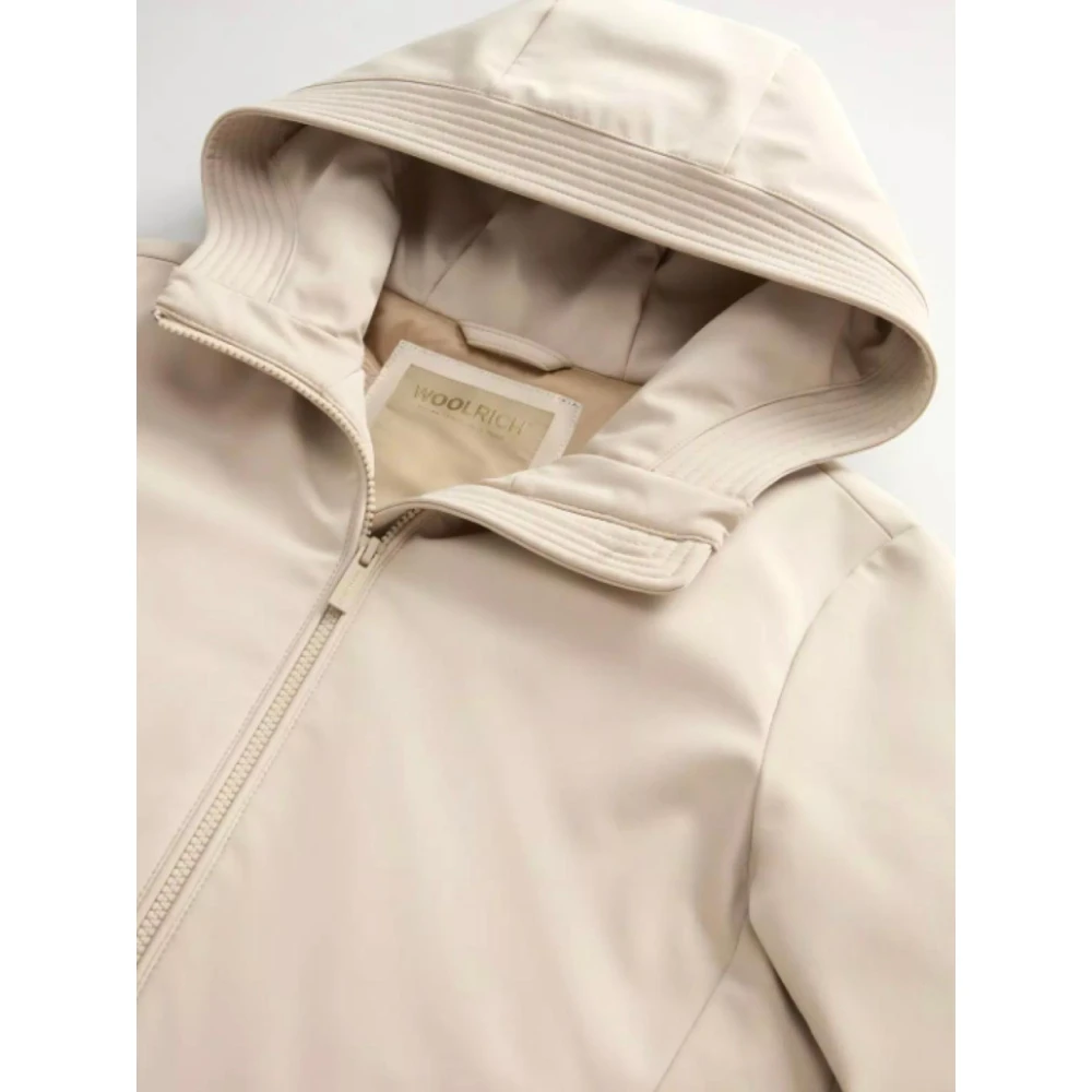 Woolrich Tech SoftShell capuchon parka Beige Heren