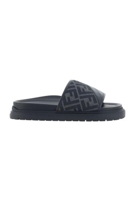 Fendi Black Rubber Sandals With Adjustable Straps - NWT Slides Rubber Black | Fendi main image 3