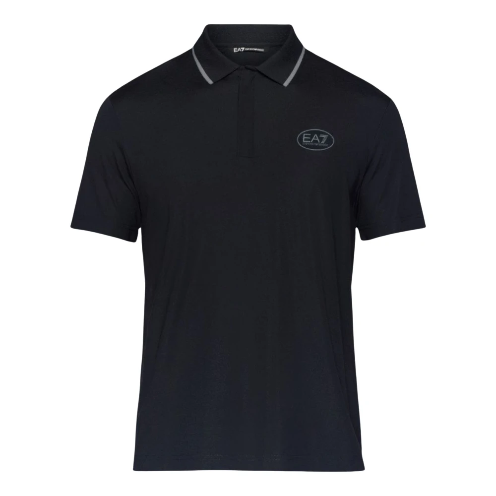 Emporio Armani Ea7 Homme Noir Tops, Taille: Xl Polo Avec Logo