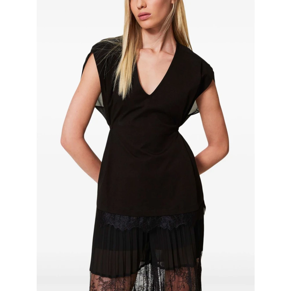 Twinset Zwarte Top voor Vrouwen Black Dames