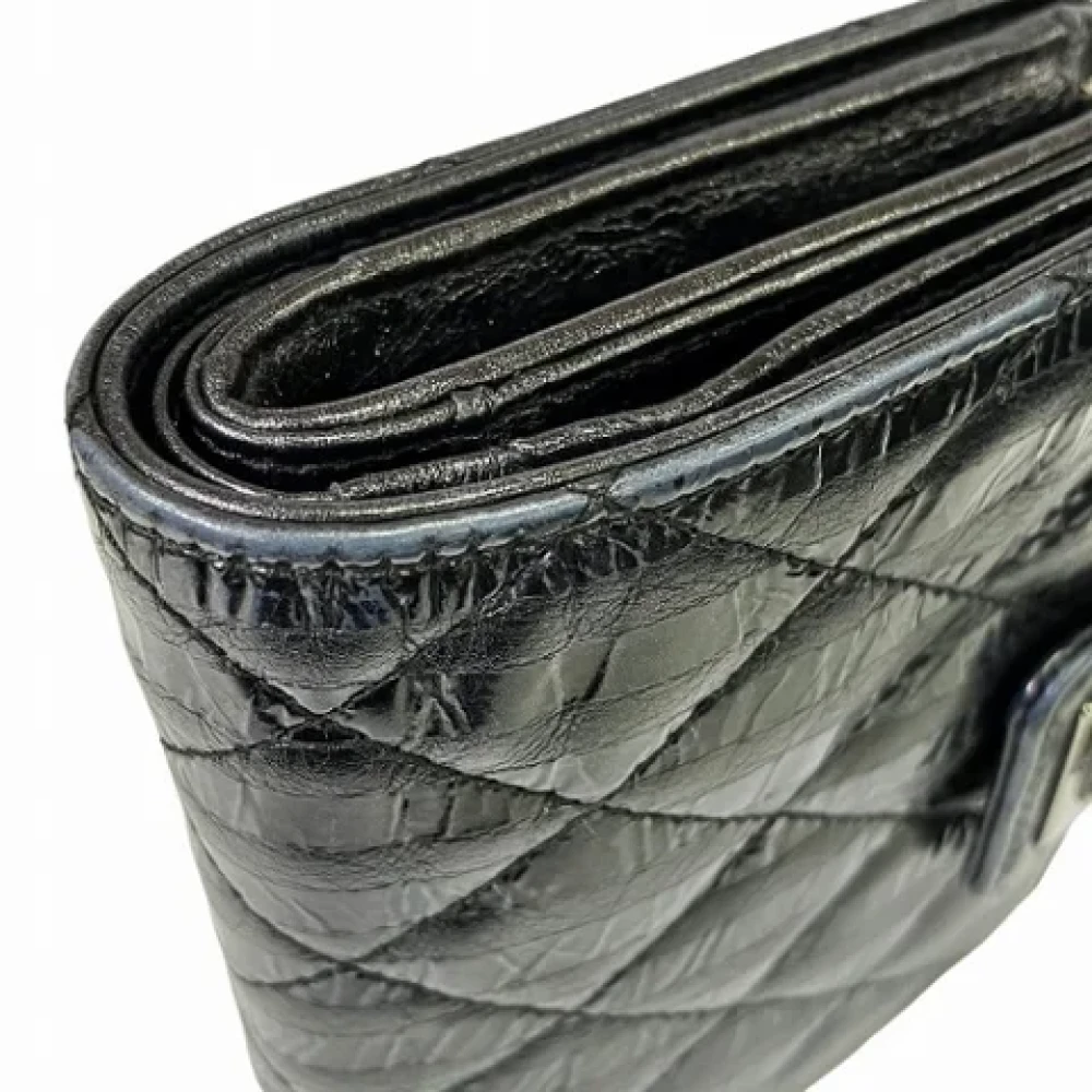 Chanel Vintage Pre-owned Leather wallets Black Dames