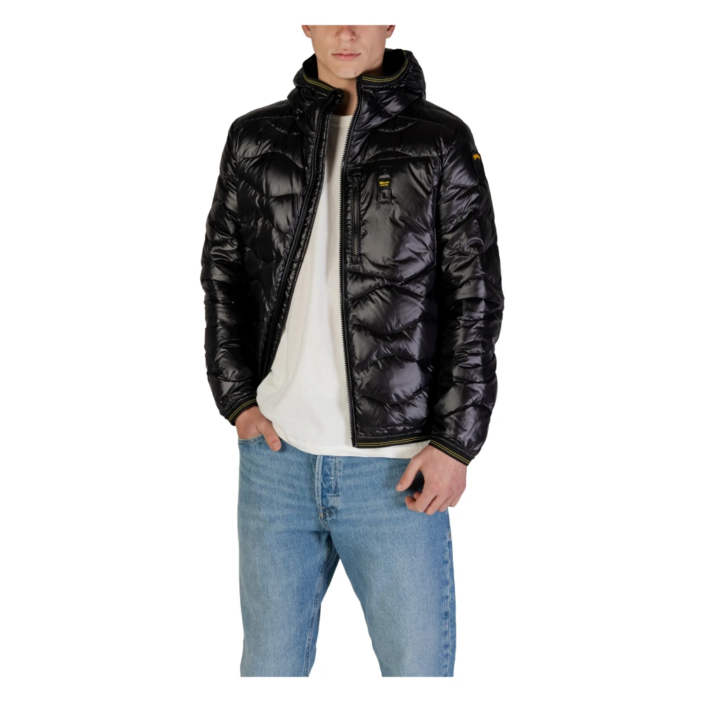 Blauer Lichtgewicht Donsjassen Collectie voor Mannen Black Heren