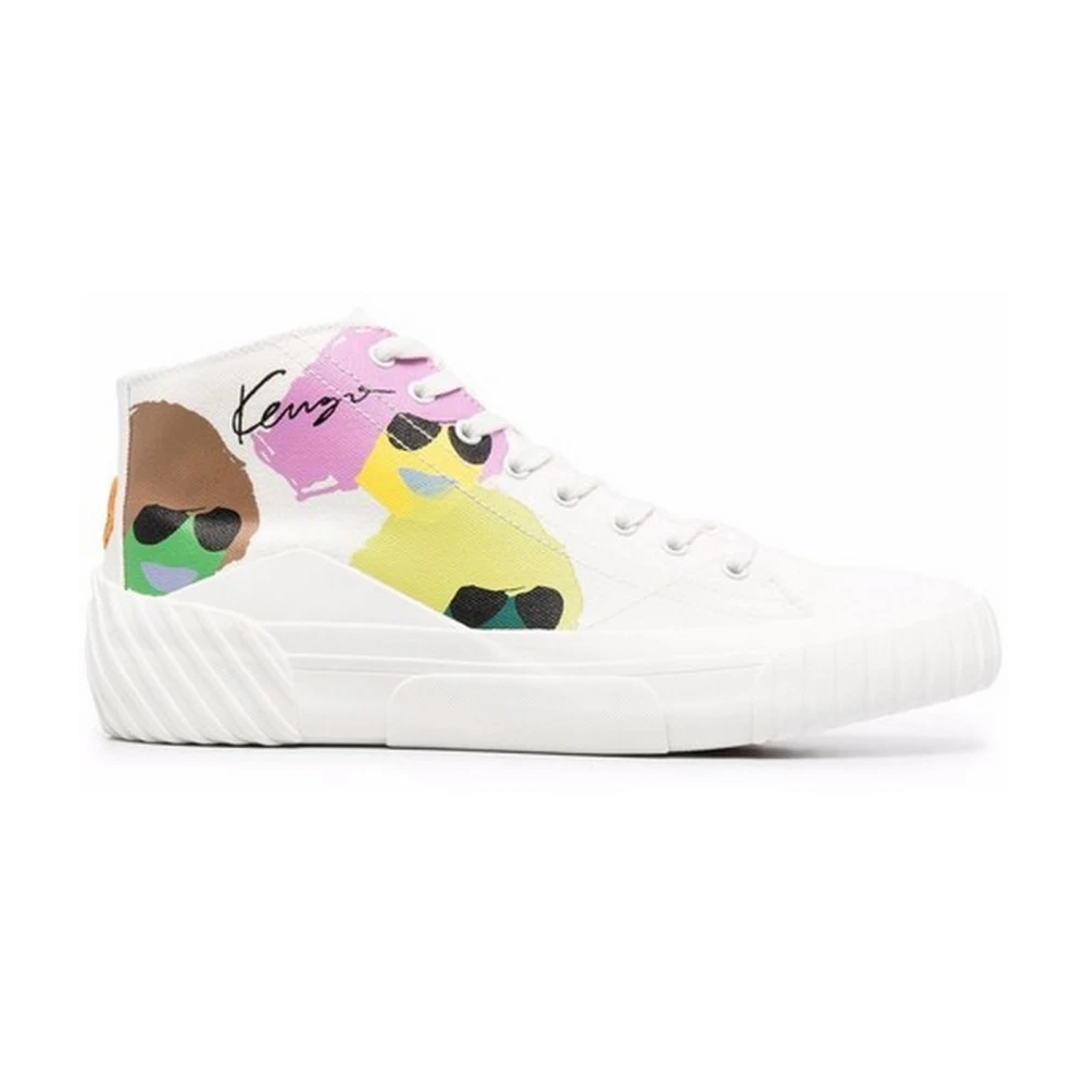 Kenzo Stijlvolle High-Top Sneakers Dames Schoenen Wit