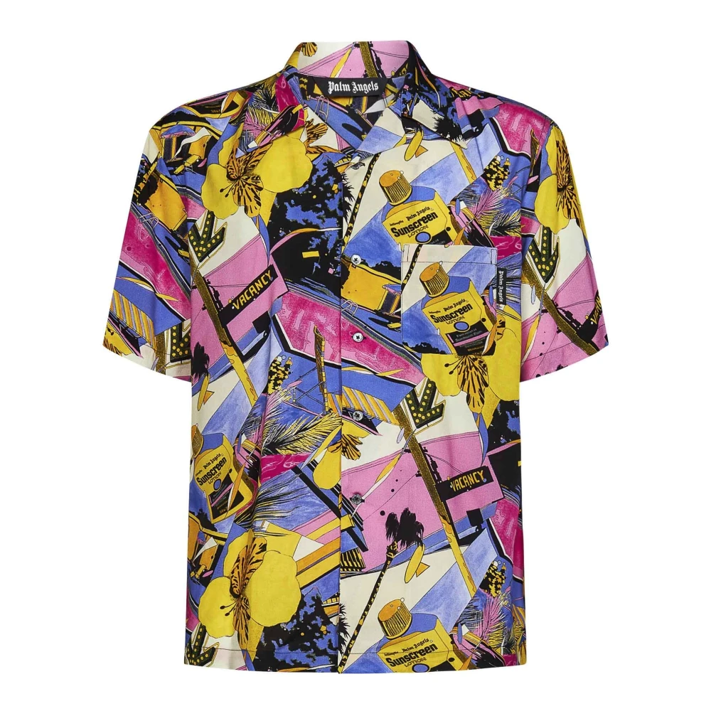 Palm Angels Casual Katoenen Overhemd voor Mannen Multicolor Heren