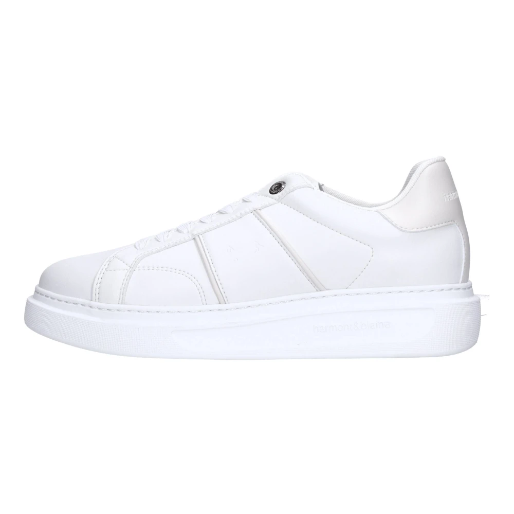 Harmont & Blaine Faux Leather Sneakers Heren Schoenen Wit
