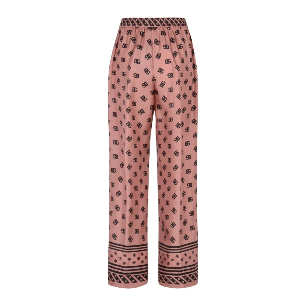 Dolce & Gabbana Zijden Satijnen Jacquard Pyjamabroek Multicolor Dames