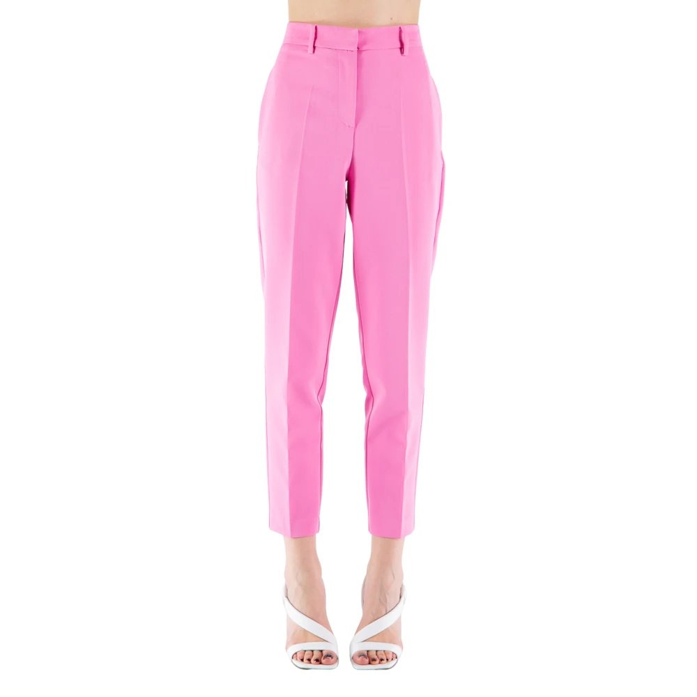 Solotre Chino Cropped Broek Pink Dames