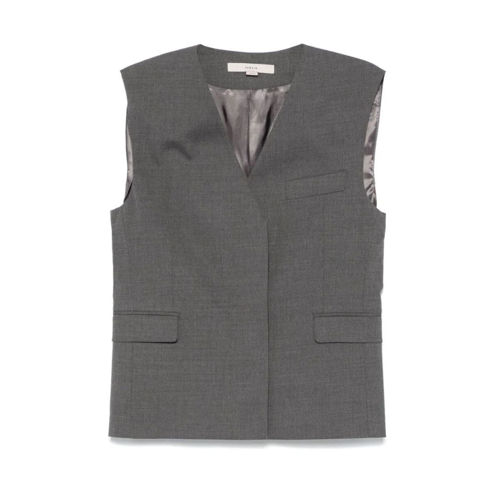 Remain Birger Christensen Grijs V-hals vest Gray Dames