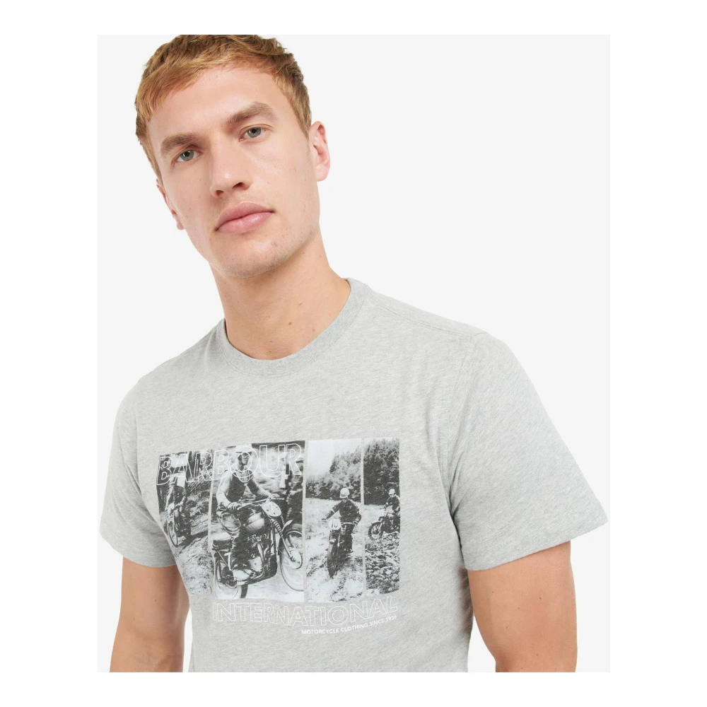 Barbour Grafische Print T-Shirt Gray Heren