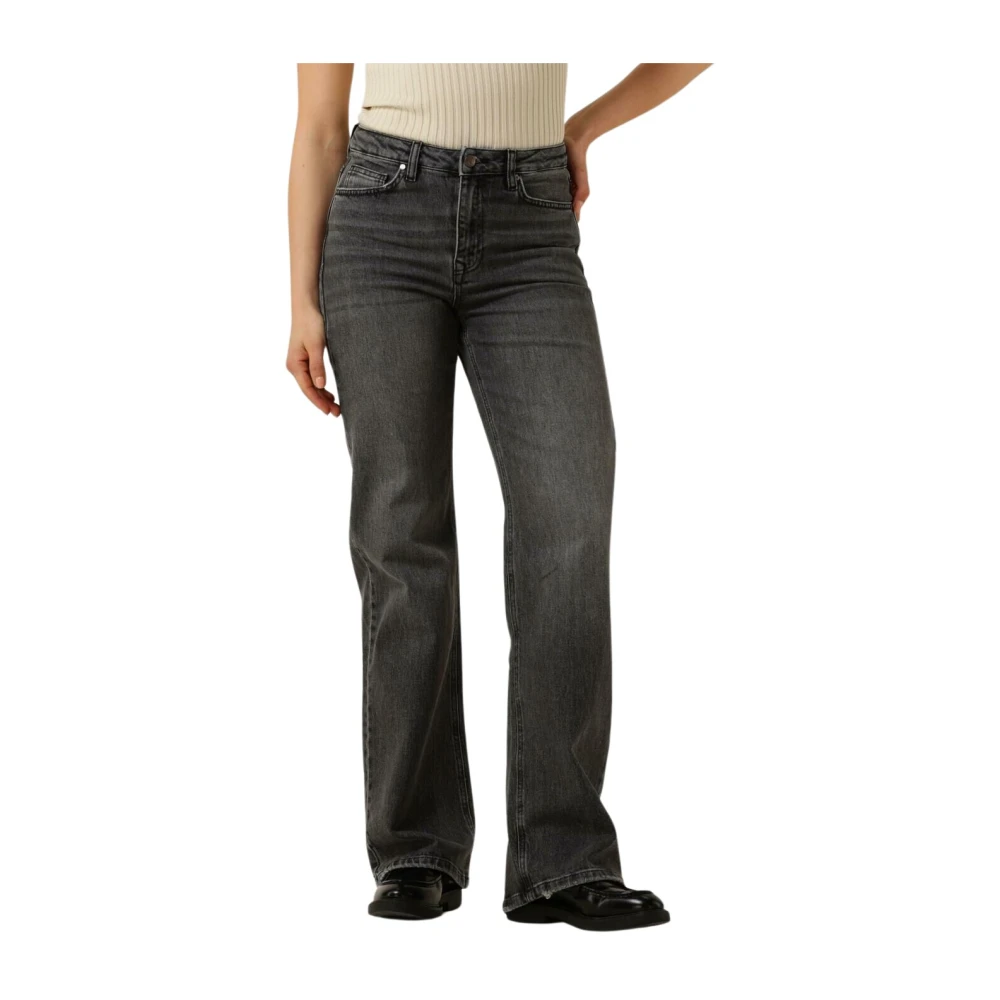 MY ESSENTIAL WARDROBE Dames Jeans 35 The Louis 139 High Wide Y Donkergrijs