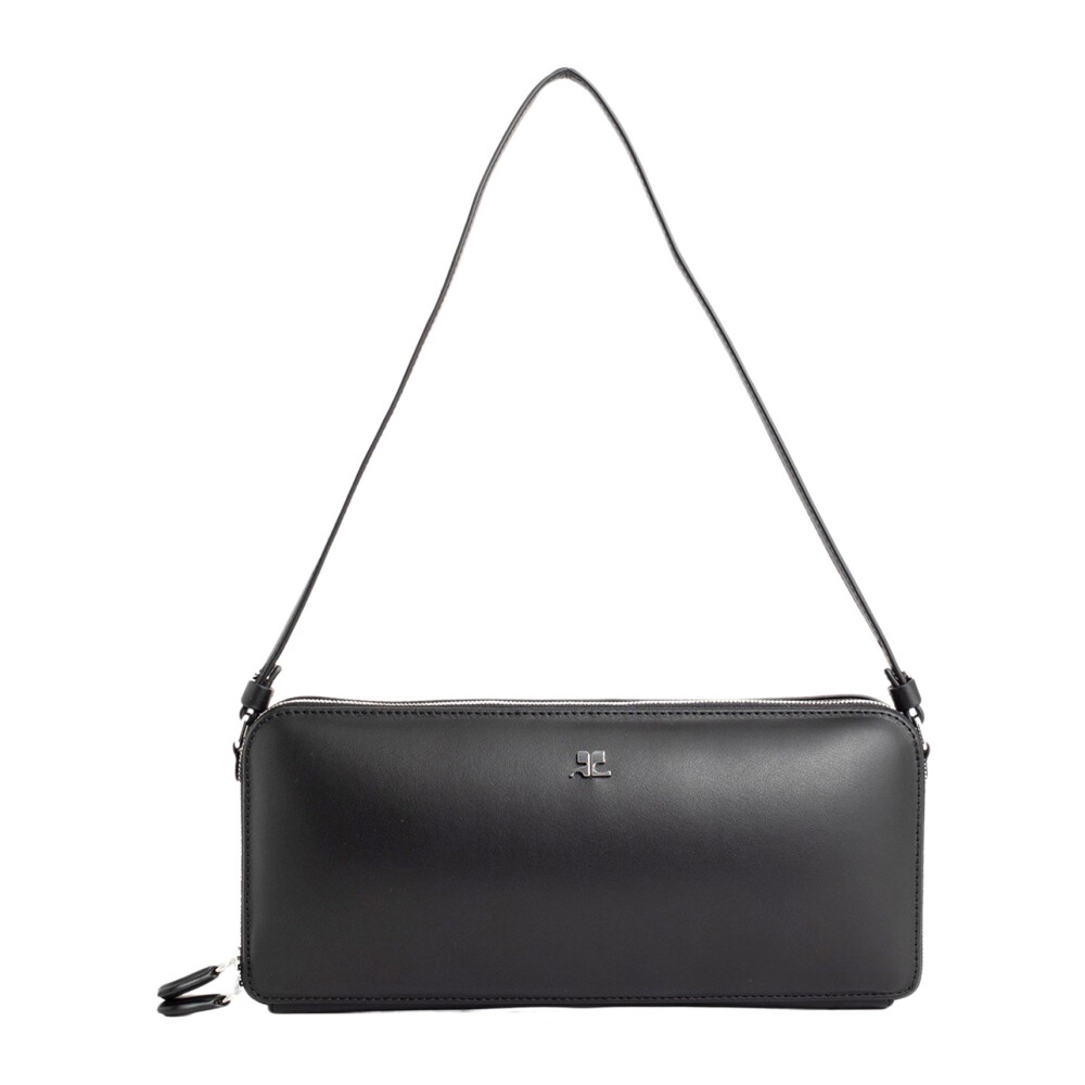 Bolso Baguette de Cuero Negro Courr ges Hombre Miinto