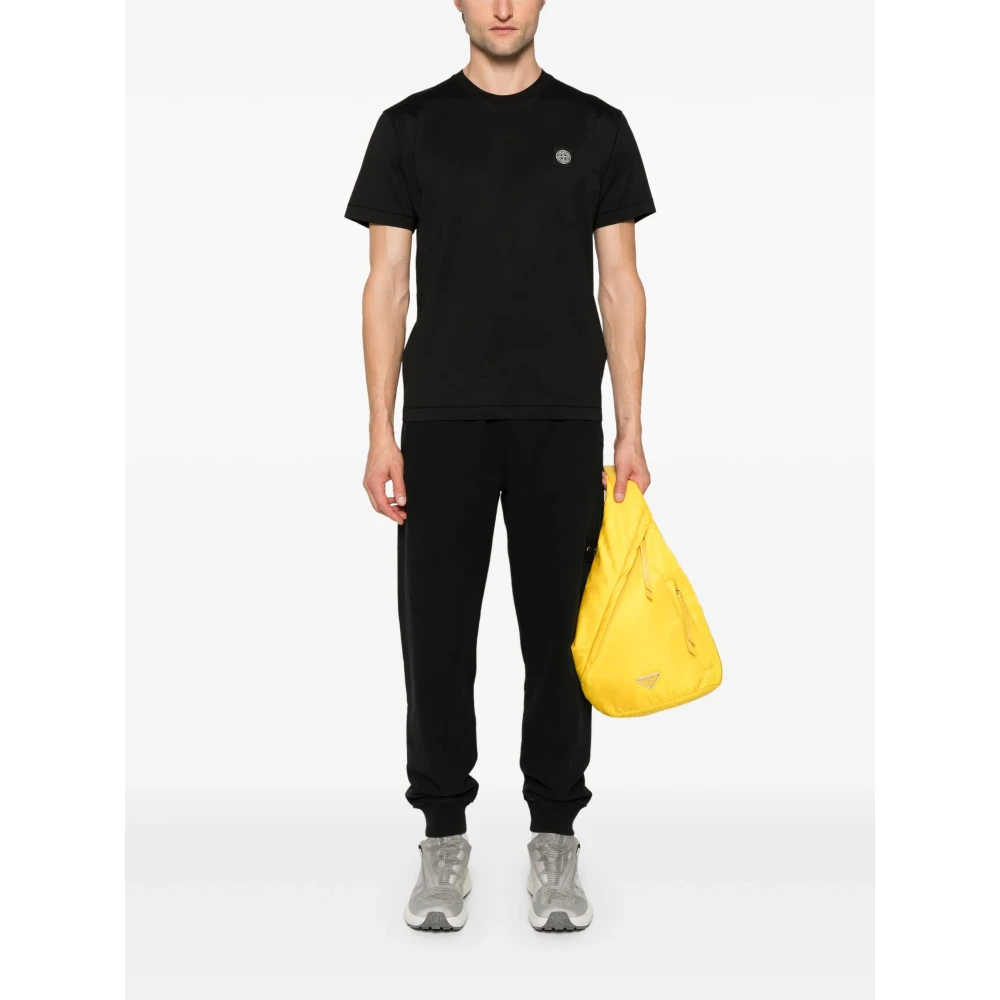 Stone Island Casual Katoenen T-Shirt Black Heren