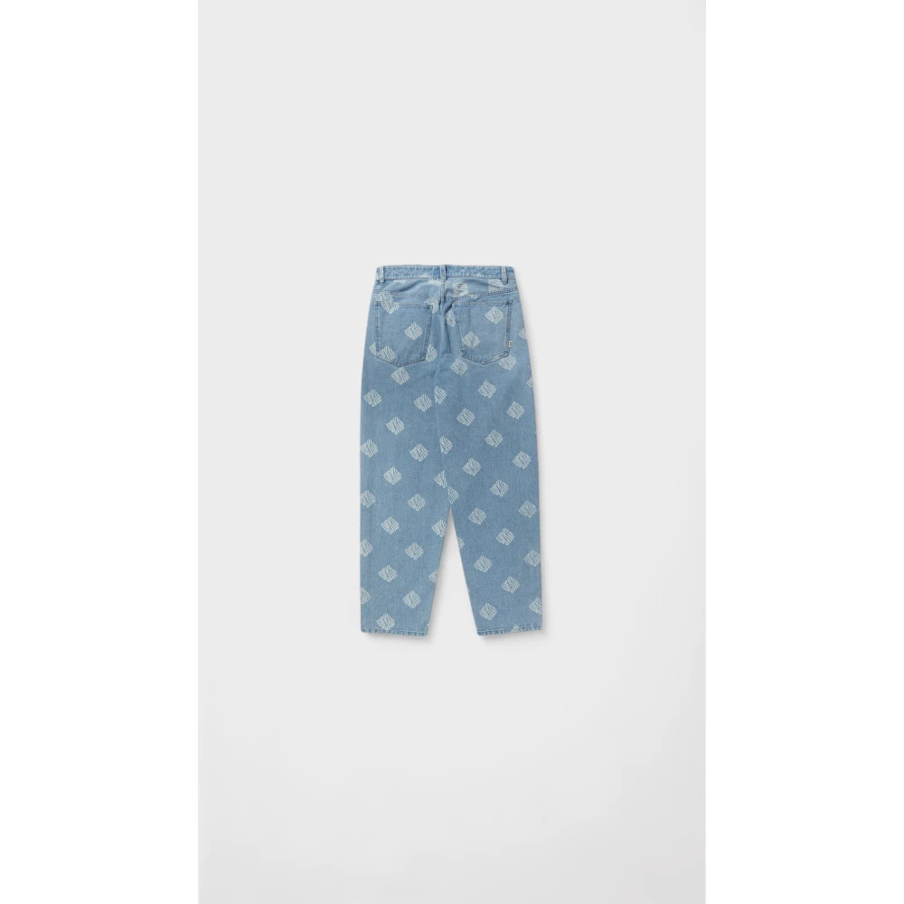 HUF Blauwe Print Skate Pant Cromer Blue Heren
