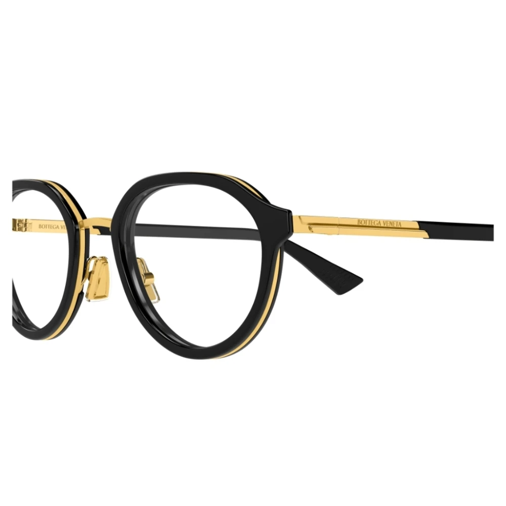 Bottega Veneta Sferische Metalen Frame Bril Black Unisex