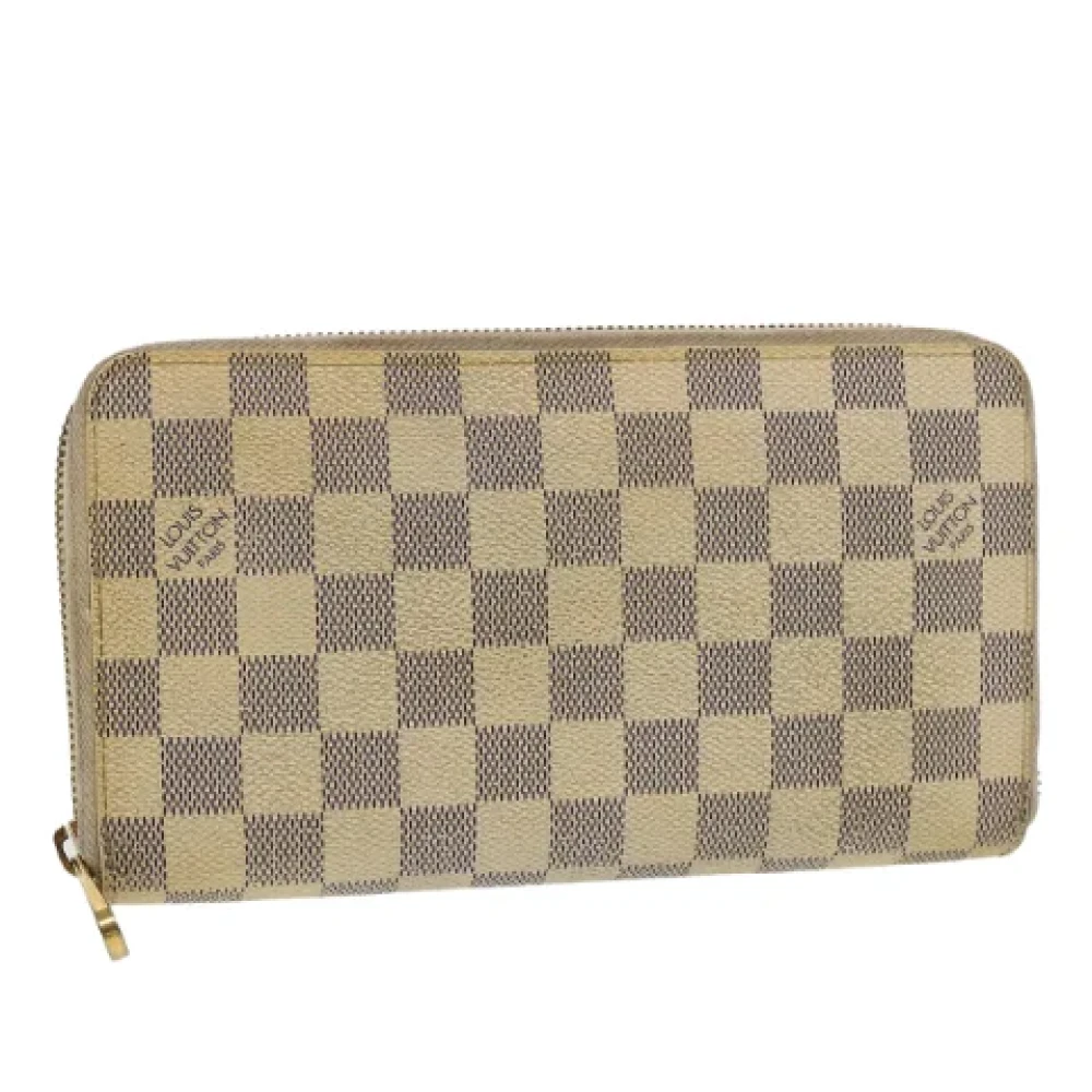 Pre-owned Hvitt lerret Louis Vuitton lommebok