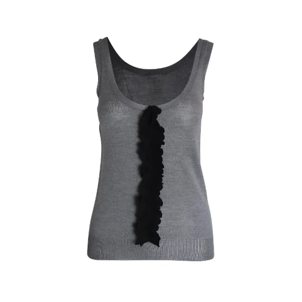 Chloé Pre-owned Wool tops Gray Dames