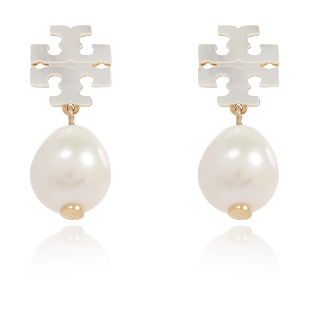 Tory Burch Women's White Earrings, One Size, Kira Earrings