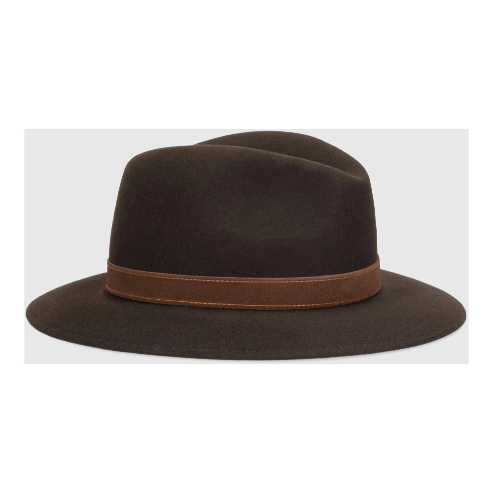 Borsalino Geborstelde vilthoed voor winterseizoen Brown Heren