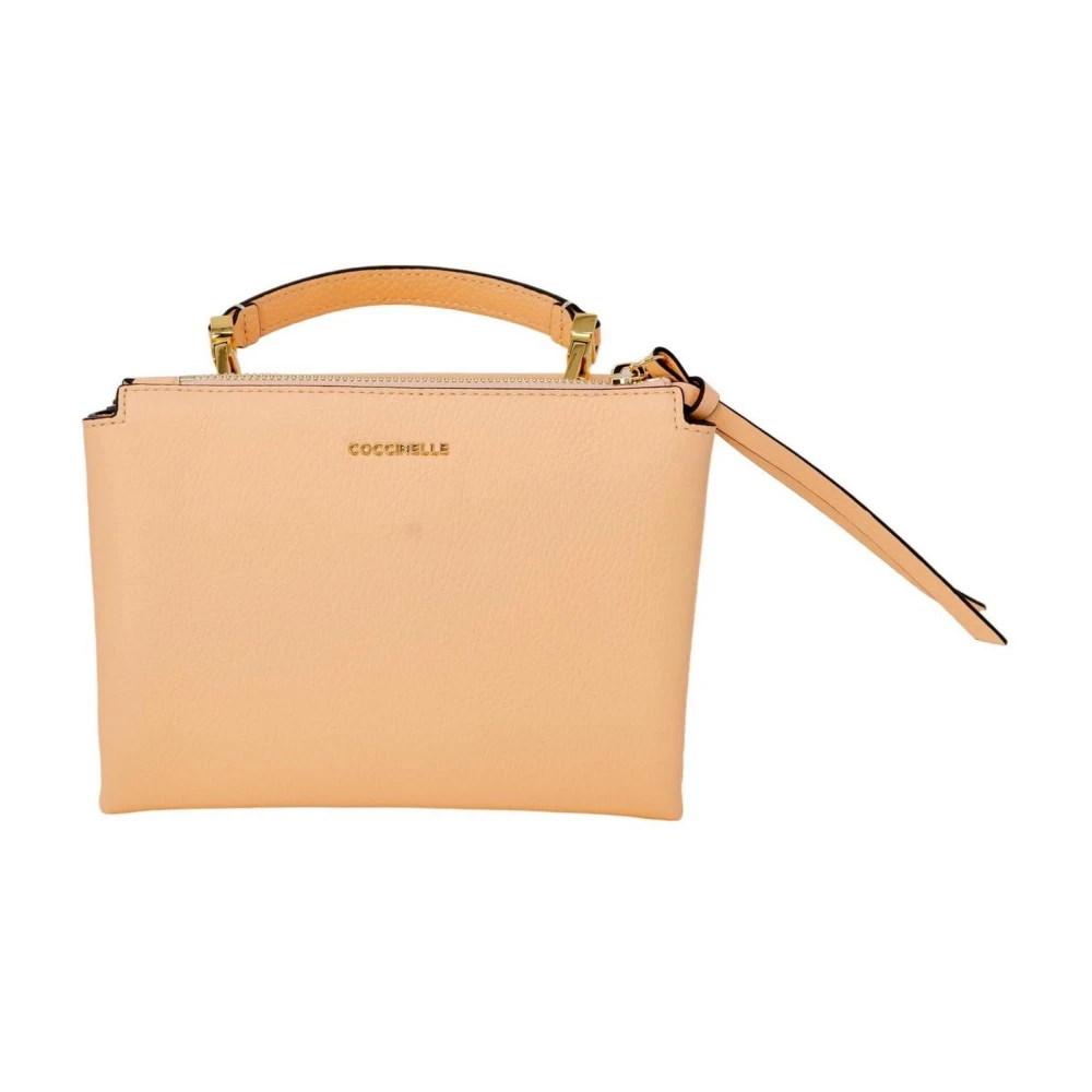 Coccinelle Roze Leren Handtas met Schouderband Pink Dames