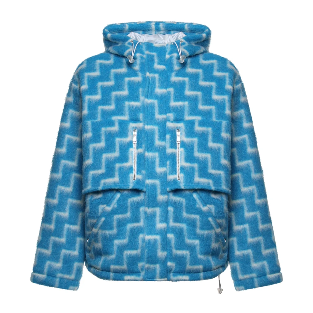 Bonsai Gedrukte Hoodie met voorzakken Blue Heren