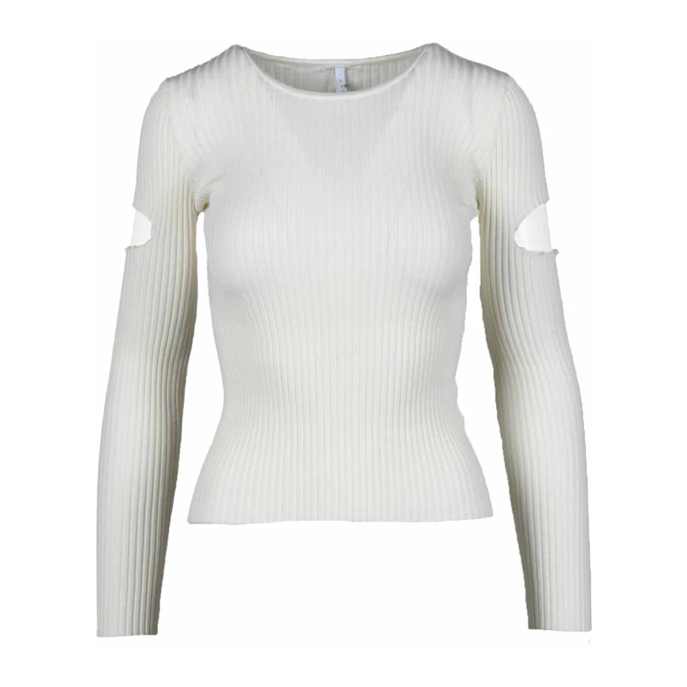 Imperial Elegante Viscose Polyester Blend Top White Dames