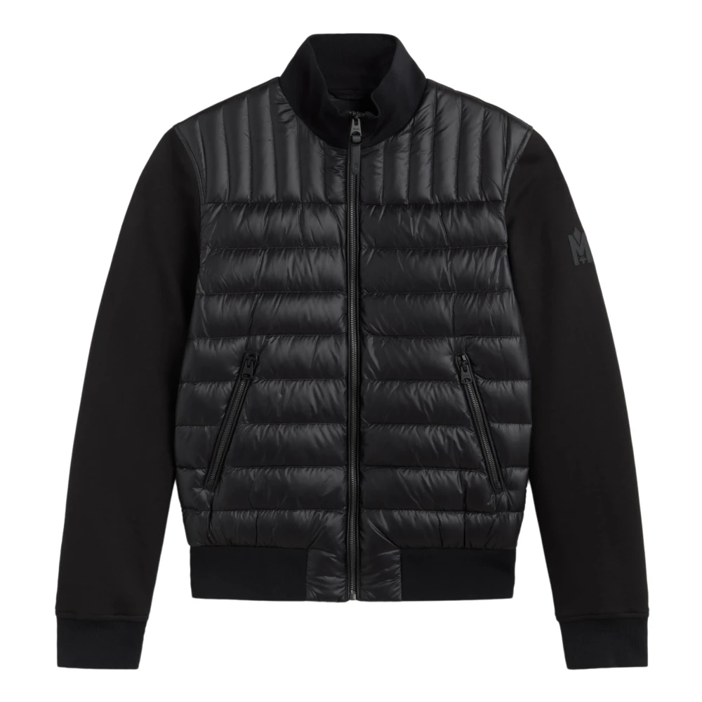 Mackage Gewatteerde jas met geribbelde kraag Black Heren