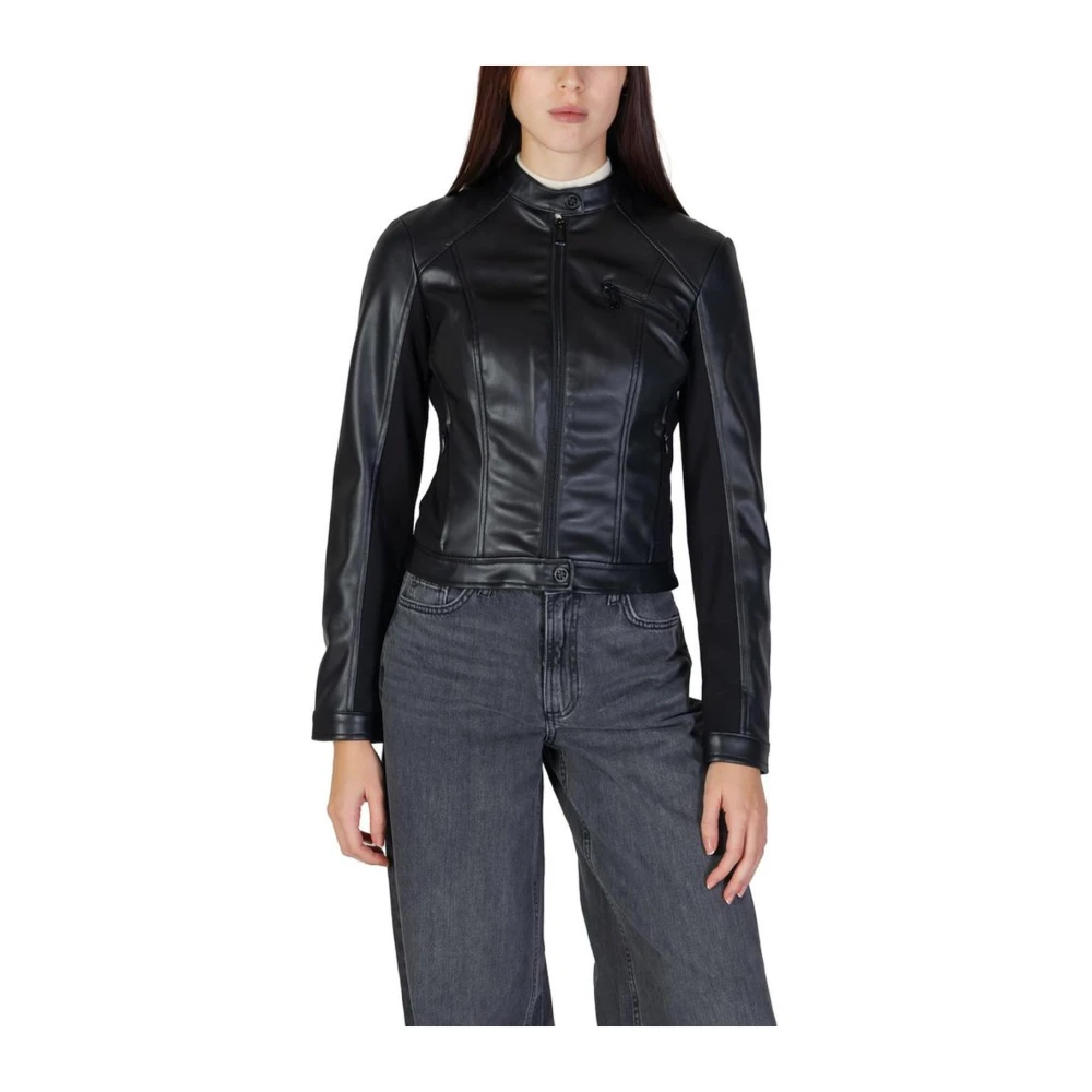 Guess Polyurethaan Damesjassen Collectie Black Dames