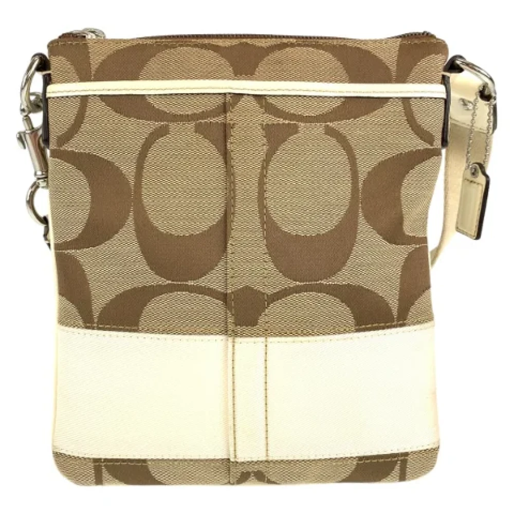 Coach Pre-owned Canvas shoulder-bags Beige Dames