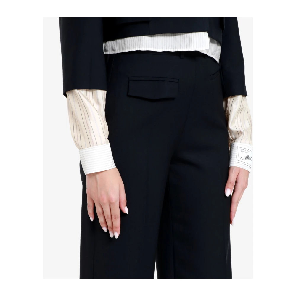Erika Cavallini Blauwe Wol Pantalon Blue Dames