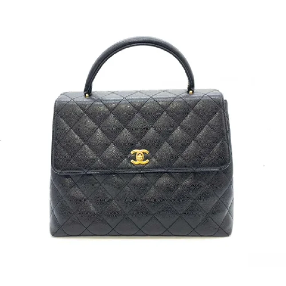 Chanel Vintage Pre-owned Leather handbags Black Dames