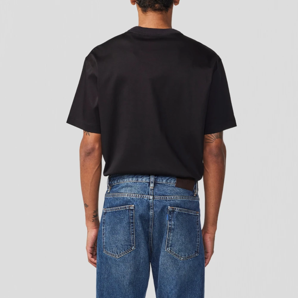 Nn07 Geëmbosseerd Logo Zwart Katoenen T-shirt Black Heren