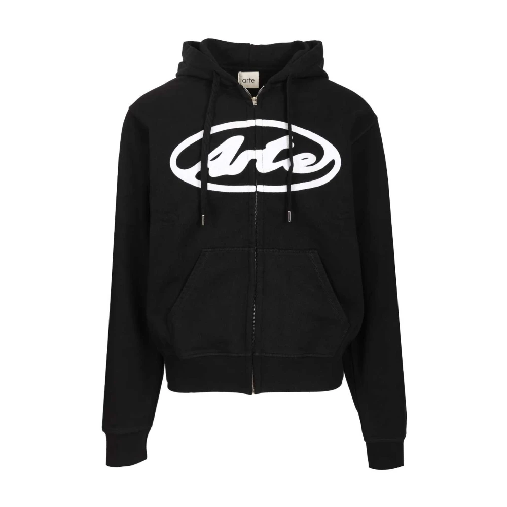 Arte Antwerp Black Circle Logo Zip Hoodie - Male - Zip-Throughs - M - Sweatshirts & Hoodies