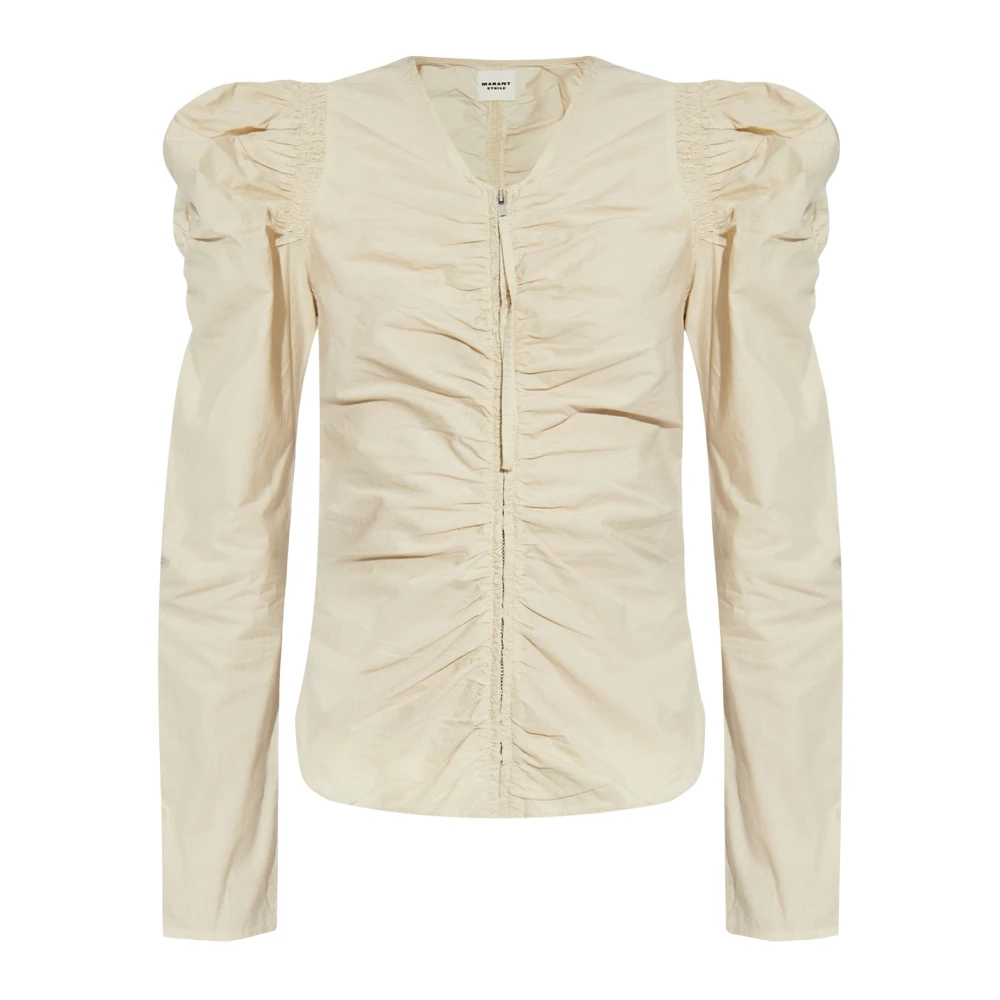 Isabel Marant Étoile Top met Benatea Stijl Beige Dames