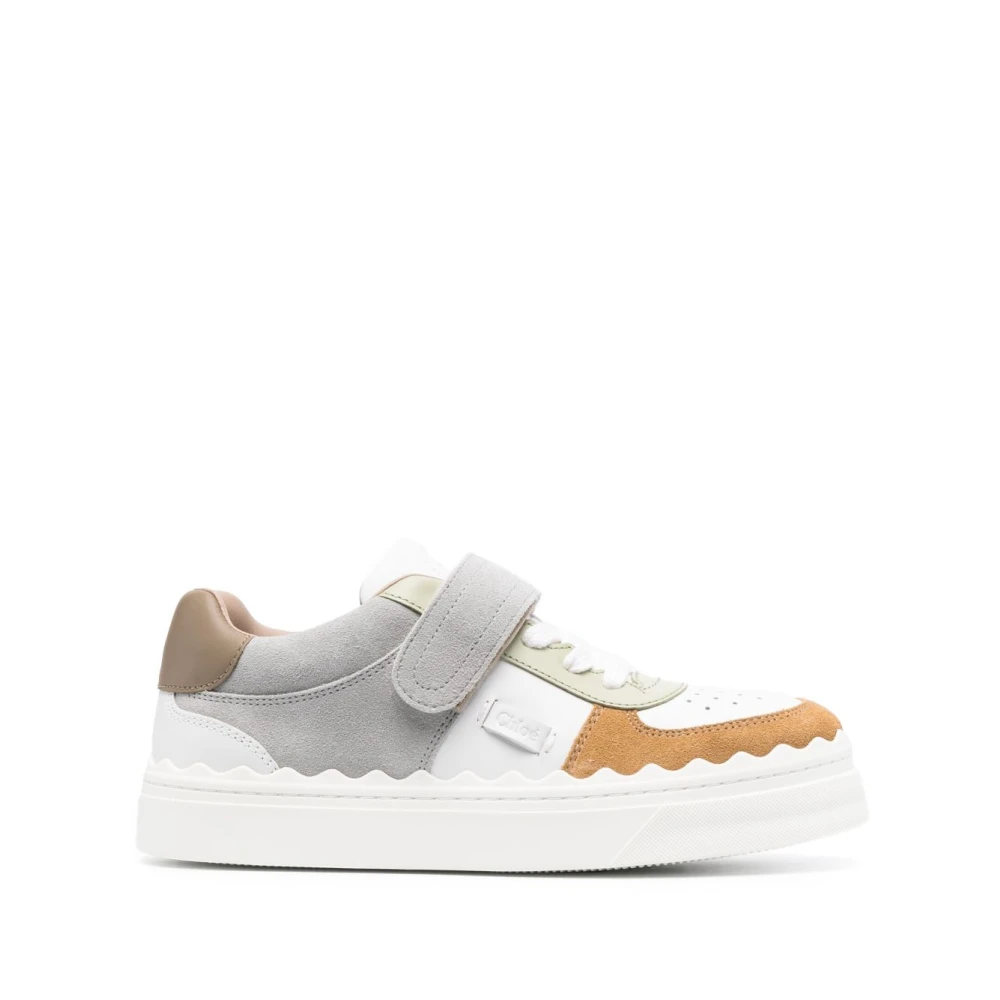 Chloé Grijze Sneakers met Lage Hak Dames Schoenen Veelkleurig Multicolor