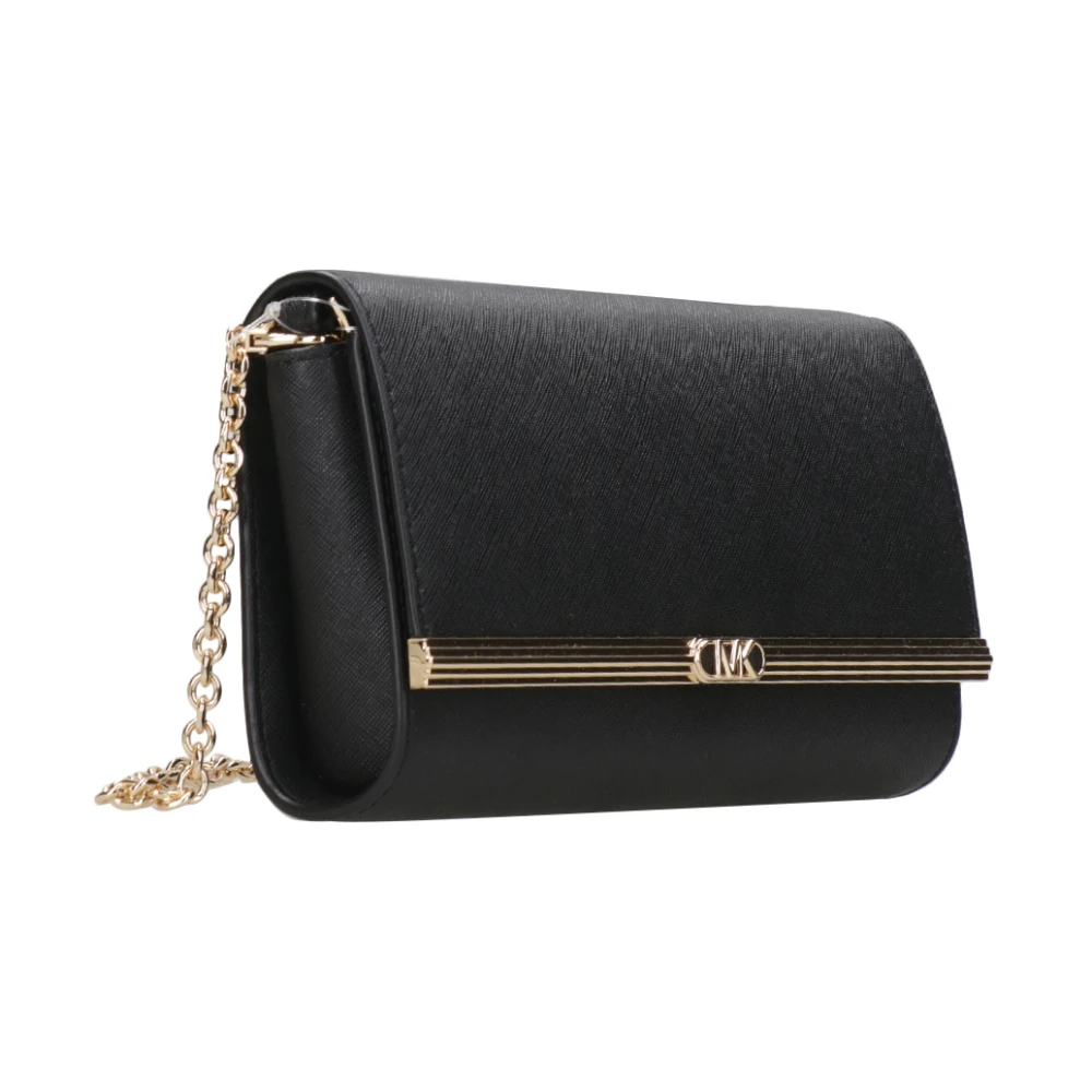Michael Kors Zwarte Saffiano Leren Schoudertas Black Dames