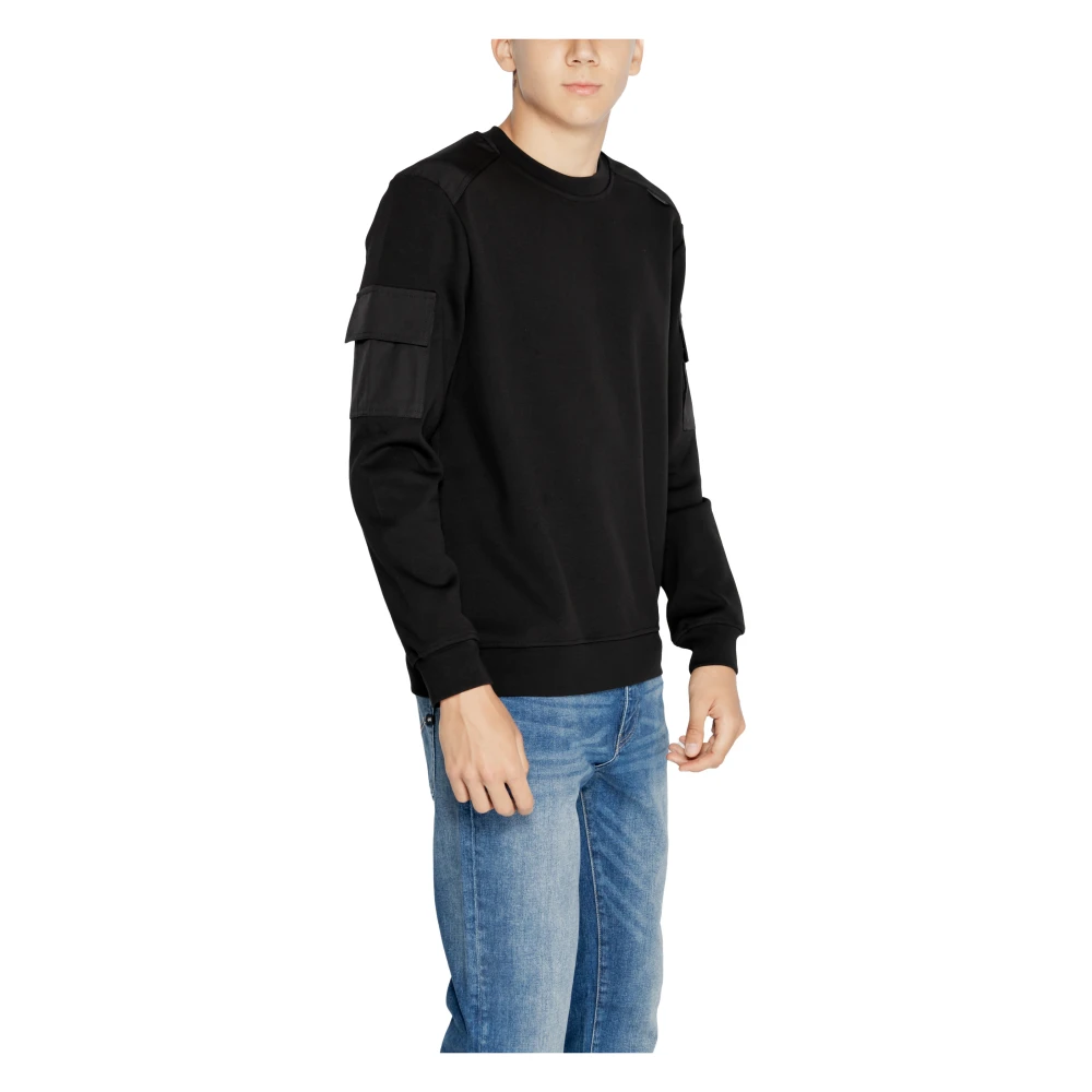 Antony Morato Katoen Interlock Sweatshirt Herfst Winter Collectie Black Heren