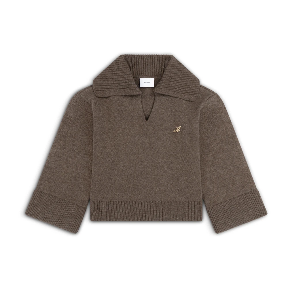 Axel Arigato Clio Cropped Sweater Brown Dames