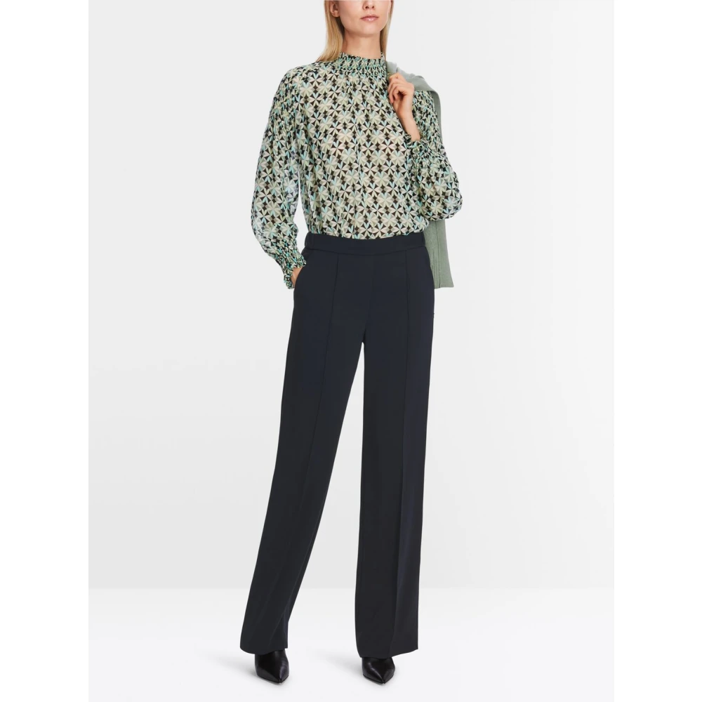 Marc Cain Wijde Washington Broek Blue Dames