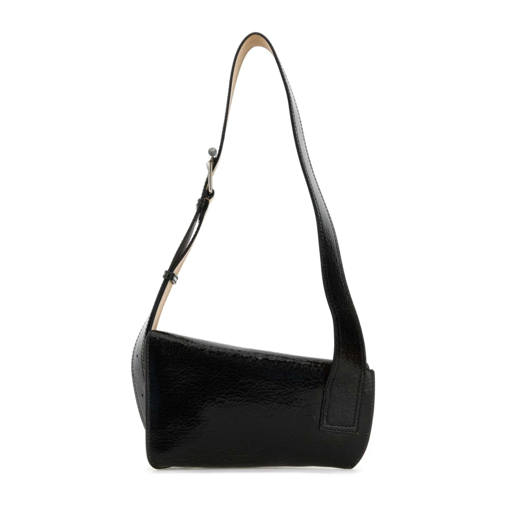 alexander mcqueen Zwarte leren Crossbody Sling Tas Black Heren