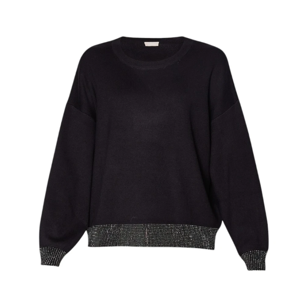 Liu Jo Stijlvolle Gebreide Top Black Dames