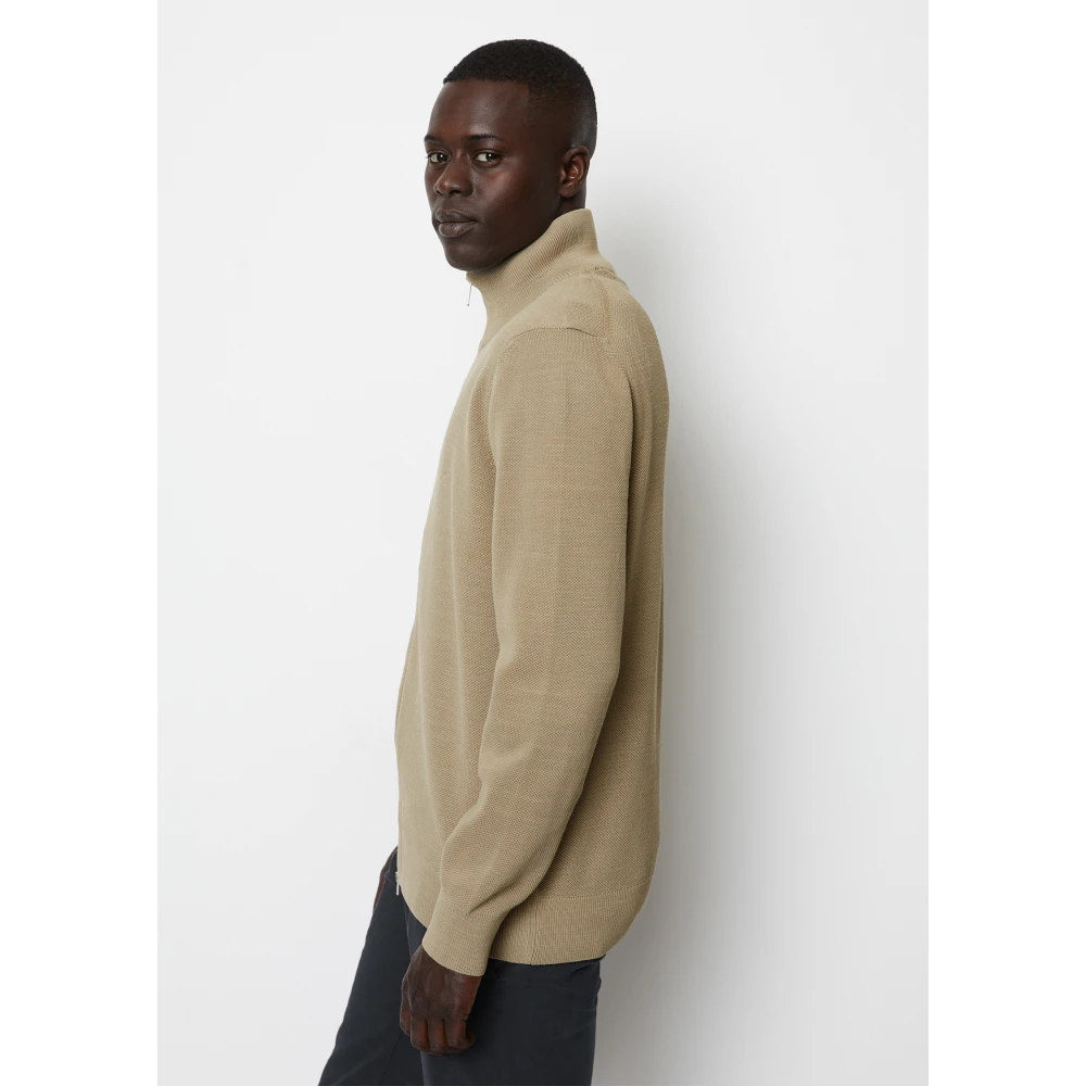 Marc O'Polo Gewone cardigan met opstaande kraag Brown Heren