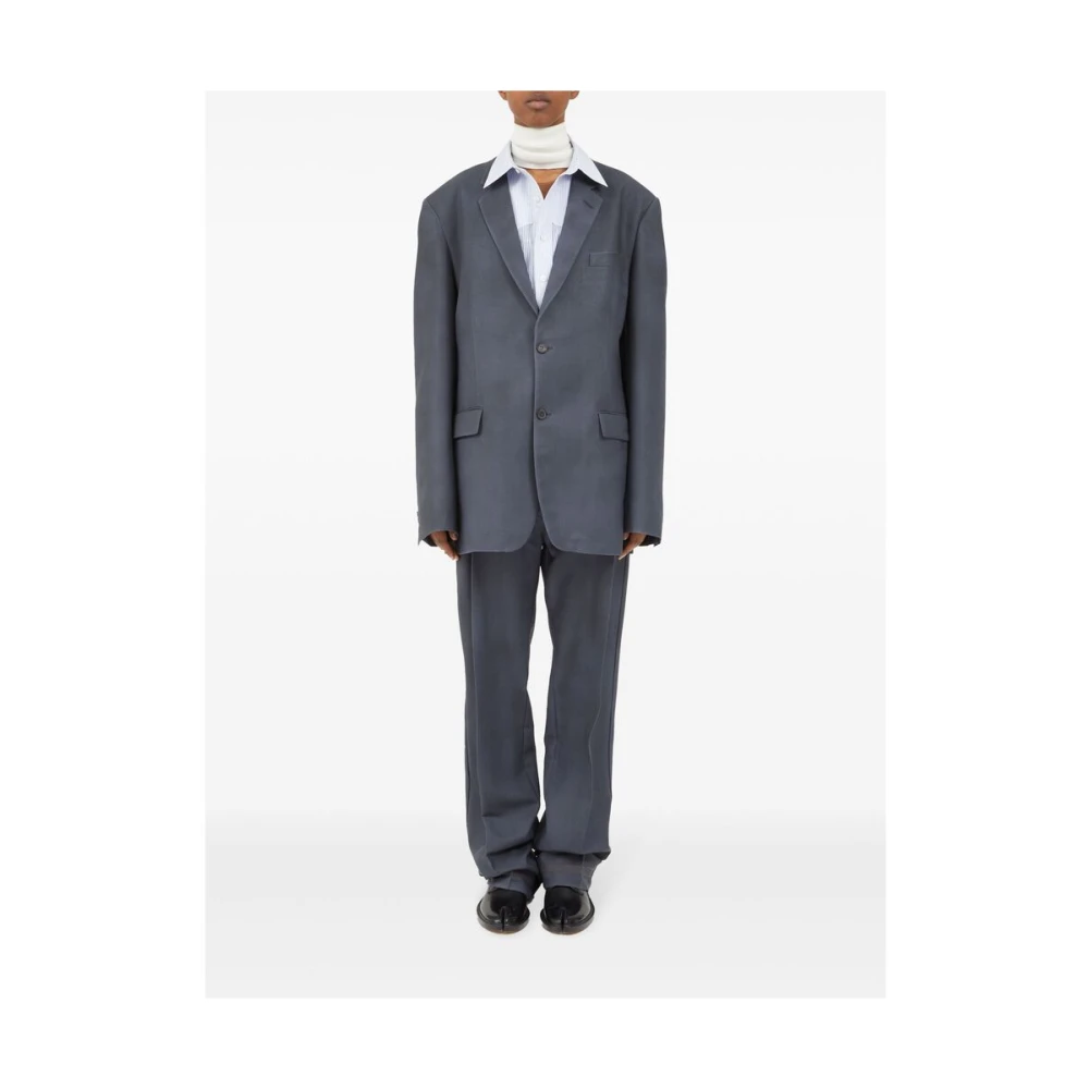 Maison Margiela Grijze Mohair-Wollen Jas Gray Dames