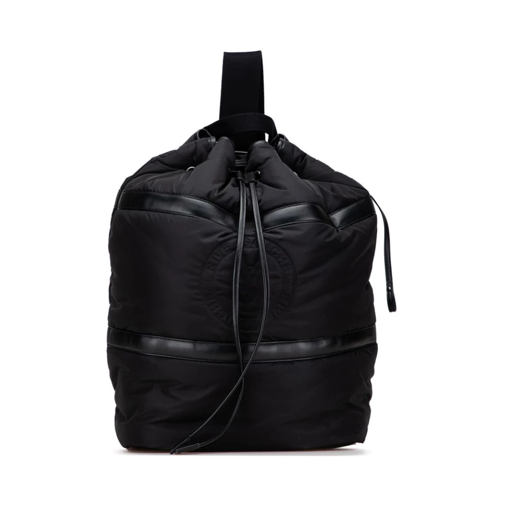 Saint Laurent Vintage Women's Black Vintage Bucket Bags, One Size, Pre-Owned Drawstring Backpack