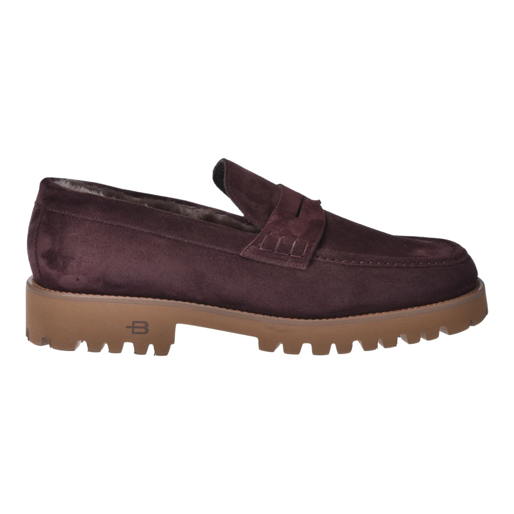 Baldinini Men's Brown Suede Leather Loafers