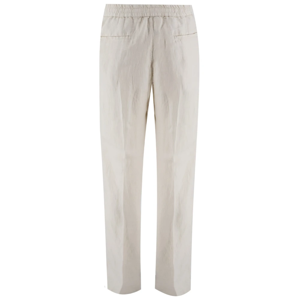 BRUNELLO CUCINELLI Broek met trekkoord en op maat gemaakte dartdetail White Heren
