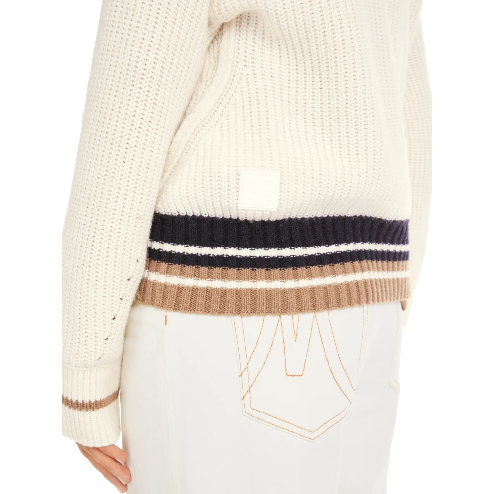 Marc Cain Ei-vormige Gebreide Trui White Dames